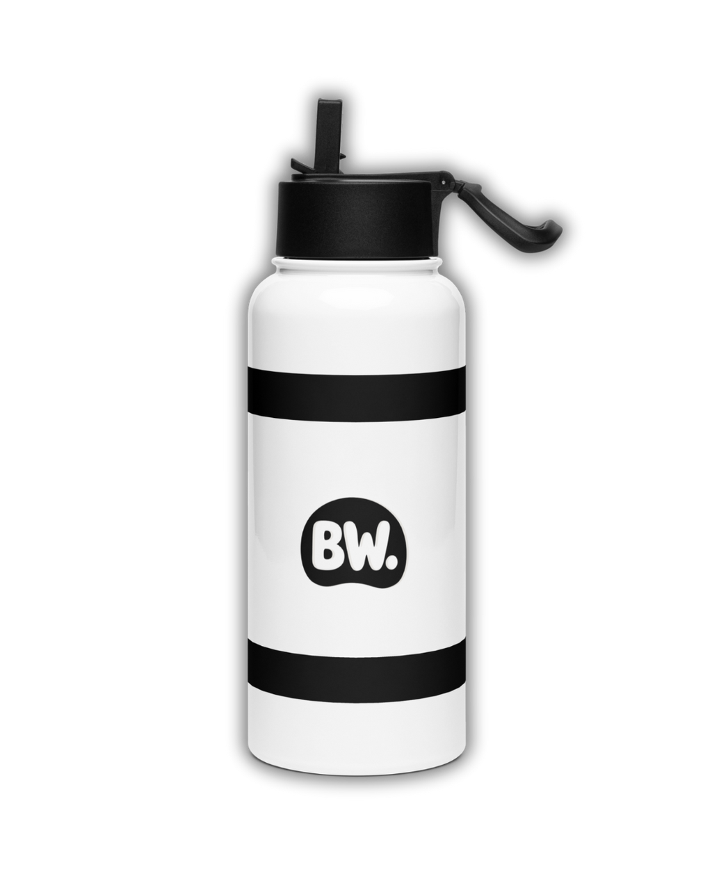 2.0 Stainless Steel Water Bottle - Black/White