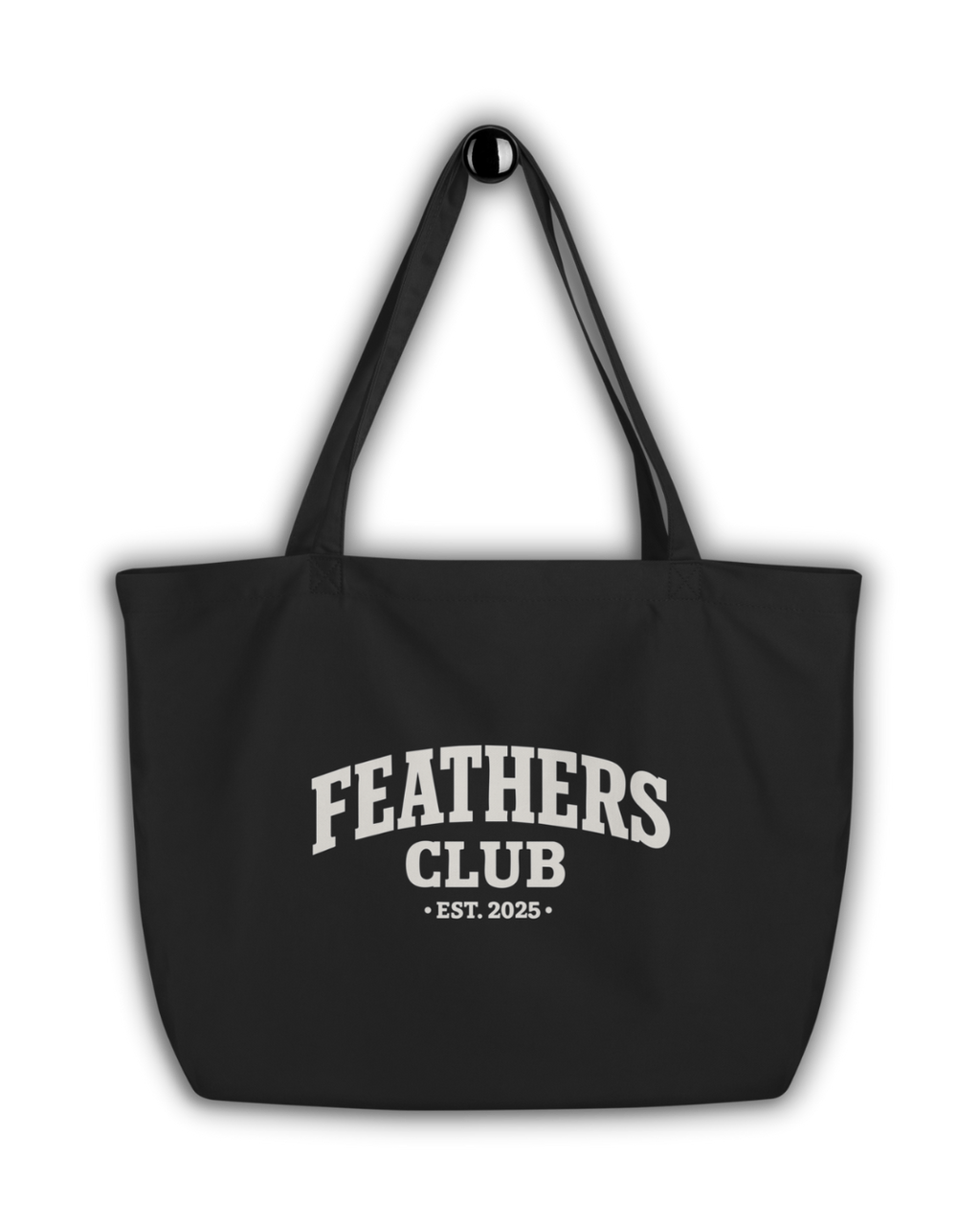 Feathers Club Tote Bag - Black/Beige